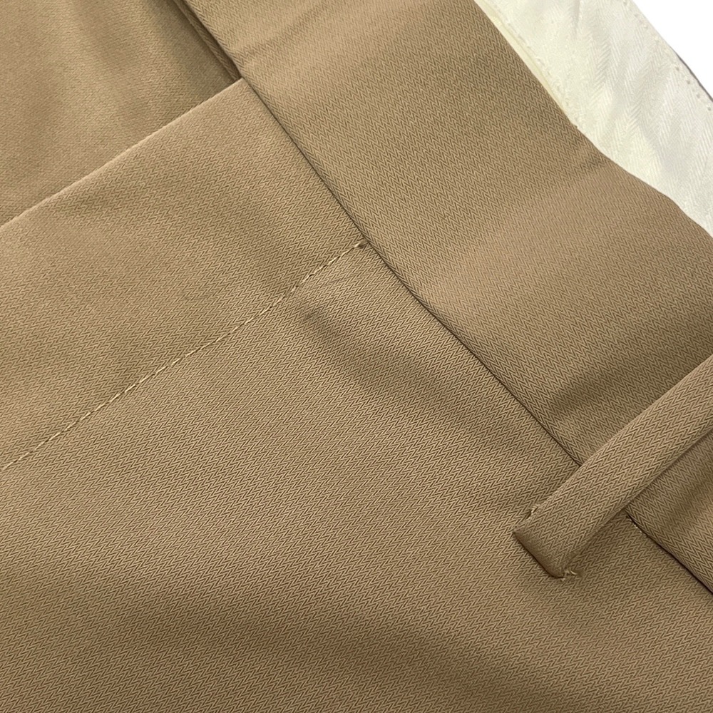 Croft & Barrow Men's Classic Fit Beige Dress Pants 32x30 Flat Front Trousers - Picture 6 of 9